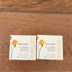 COPY - NEW lot of 2 everclen face cream fragrance free sensitive skin 1,69oz